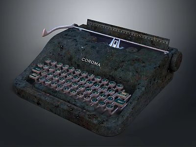 Vintage CONONA Typewriter With Retro Keyboard And Classic Mechanical Design 3d model
