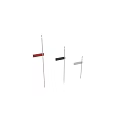 Modern Wall Lamp Red Accent Sleek Design Mounted On Gray Wall With LED Lighting