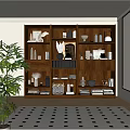 Middle Style Bookcase 3d model