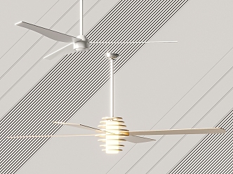 Modern ceiling fan lamp fan chandelier 3d model