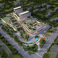 Modern Aerial View City Planning Design With Green Spaces Building Layouts And Roads