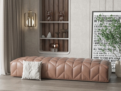 Modern sofa stool sofa 3d model