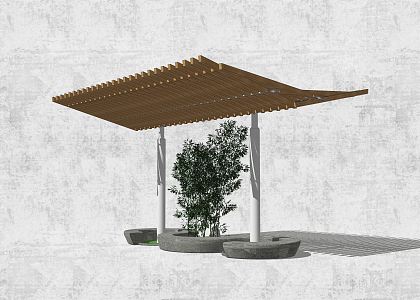 Modern Pavilion Simple Landscape Pavilion 3d model