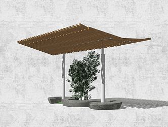 Modern Pavilion Simple Landscape Pavilion 3d model