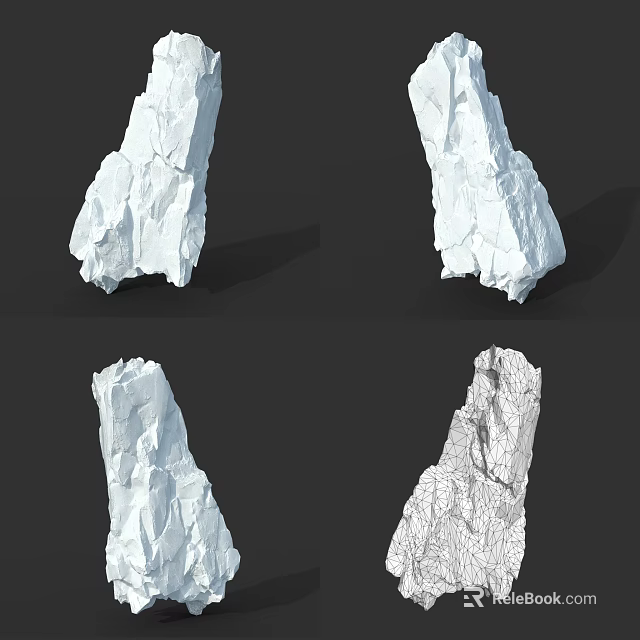Natural Stone Sculptures With Rough Textures And Detailed Surface Patterns 3d model