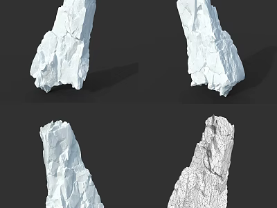 Natural Stone Sculptures With Rough Textures And Detailed Surface Patterns 3d model