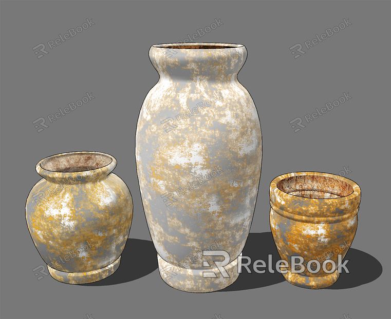 New Chinese Style Pottery Jar Porcelain Jar Bottle Jar model