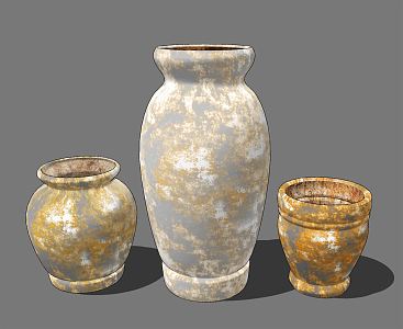 New Chinese Style Pottery Jar Porcelain Jar Bottle Jar 3d model