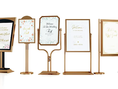 Elegant Advertising Display Boards With Various Styles 3d model