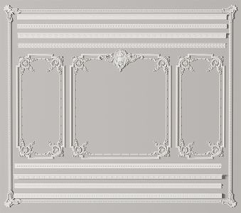 European-style gypsum line wall board line gypsum line 3d model