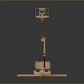 Orange Mobile Aerial Work Platform With Extendable Arm And Support Legs