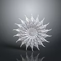 Unique Stylish Apparel With Spiral Crystal Design And Transparent Details