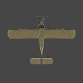 Vintage Military Fighter Aircraft With Propeller And Weathered Camouflage Design