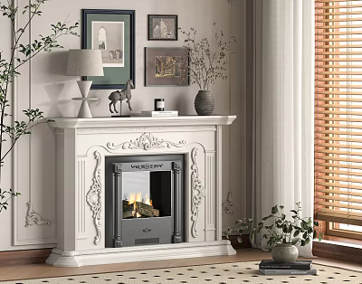 French Fireplace Wood Fireplace Electronic Fireplace Indoor Fireplace 3d model