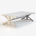 Wooden Dining Table With X Shaped Legs Simple Natural Design For Home
