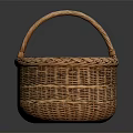 Durable Handwoven Wicker Storage Basket With Handle For Home Organizing