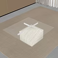 Glass coffee table carpet 3d model