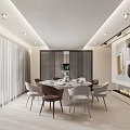 Modern Duplex Living Room with Fireplace and Pendant Lights