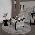 New Chinese-style Single Sofa 3d model