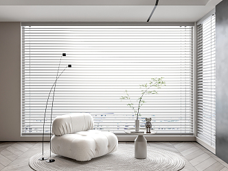 Modern venetian blinds dream curtain 3d model