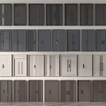 Modern security door security door entry door password lock door combination 3d model