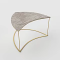 Elegant Modern Coffee Tables With Textured Top And Gold Metal Frame Design