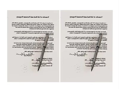 Employee Investment Plan Document Guide With Pen Signature And Achievement Steps 3d model