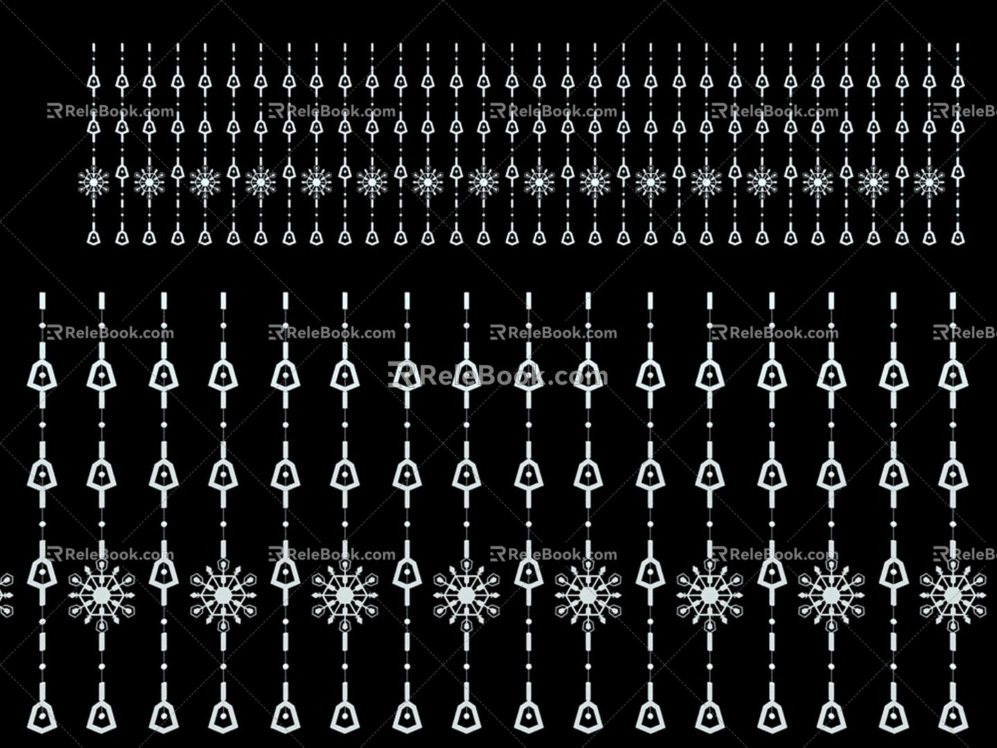 Modern decorative light snowflake 3d model