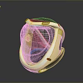 Modern Yellow And White Safety Helmet With Transparent Face Shield For Protection