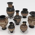 Ancient Style Terracotta Plant Pots With Decorative Patterns And Various Shapes For Indoor Greenery