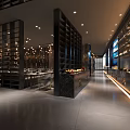 Modern Restaurant Interior With Hanging Pendant Lights Arranged Dining Tables And Stylish Wall Design