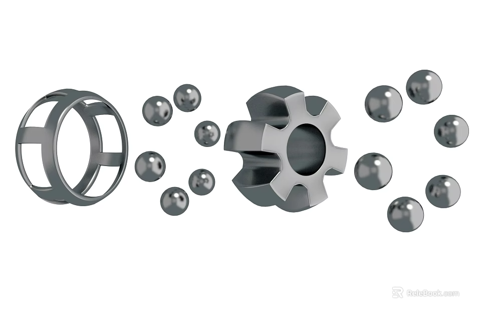 High Quality Automotive Parts Including Gear And Ball Bearings Precision Metal Components 3d model 