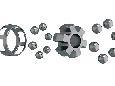 High Quality Automotive Parts Including Gear And Ball Bearings Precision Metal Components 3d model