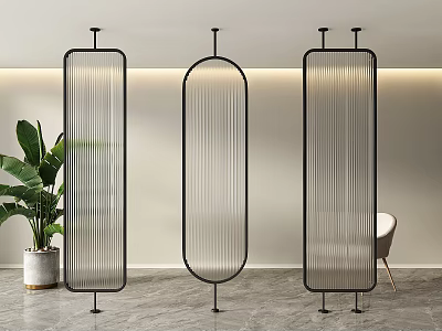 partition glass partition glass screen changhong glass partition screen partition 3d model