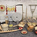 New Chinese-style Farm Tools Landscape Sits Background Rural Small Objects Farming Culture Folk Objects Stone Mill 3d model