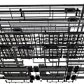 Structural Suspended Ceiling With Metal Framework And Pipe Layout Design