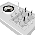 Tap console Boiled wire mesh funnel 3d model