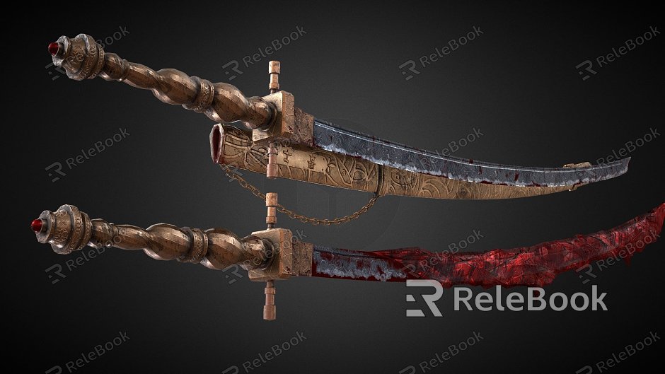 Gothic mixed samurai sword model