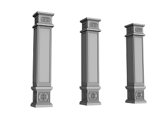 Chinese Column Roman Column 3d model