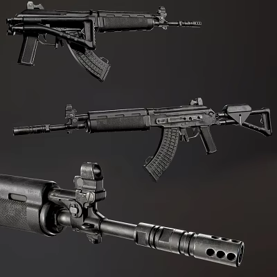 Modern Rifle Assault Rifle 3d model Modern Rifle Assault Rifle 3d model