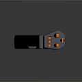 Professional Control Device With Black Gray Body And Orange Knobs Buttons