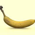 Ripe Yellow Banana With Brown Spots Healthy Natural Fresh Fruit Snack Option