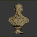 Classical Furniture Decorative Bust Sculpture Made Of Stone With Pedestal Base And Intricate Details