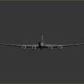 Detailed Light Blue Airplane With Four Engines Long Wings And Streamlined Fuselage