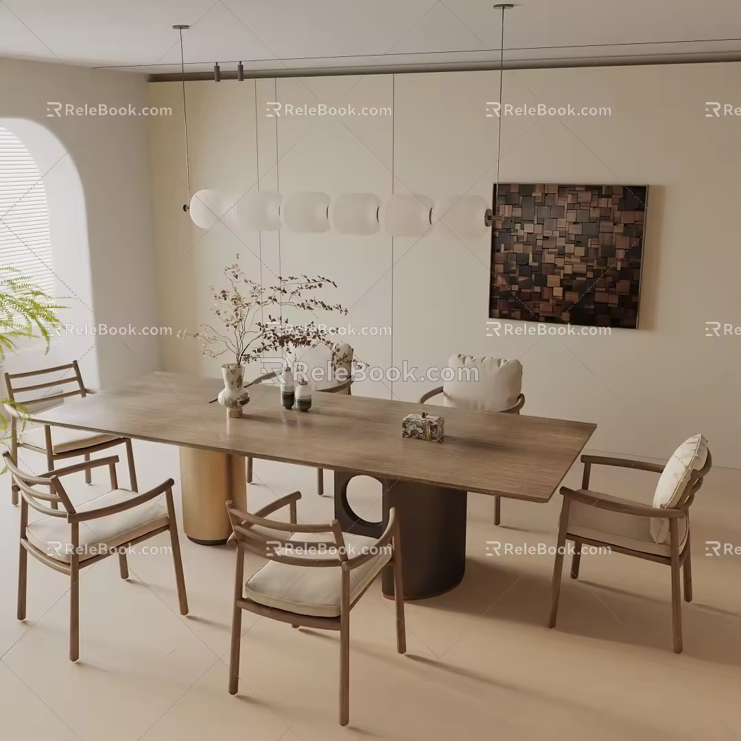 Modern table combination 3d model