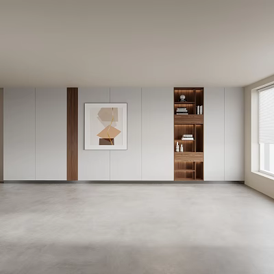 Modern Entryway Cabinet And Side Cabinet With White Wooden Design And Open Storage Shelves 3d model