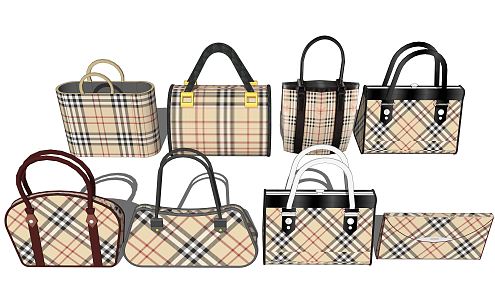 Modern handbag designer Burberry 3d model