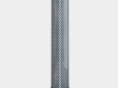 Modern Minimalist Cylindrical Floor Lamp With Perforated Metal Design For Home Decor 3d model