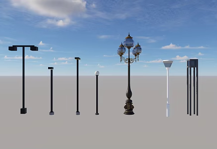 Retro street lamp 3d model