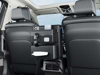 Car Back Seat Hanging Storage Organizer With Cup Holder Tray And Practical Design 3d model